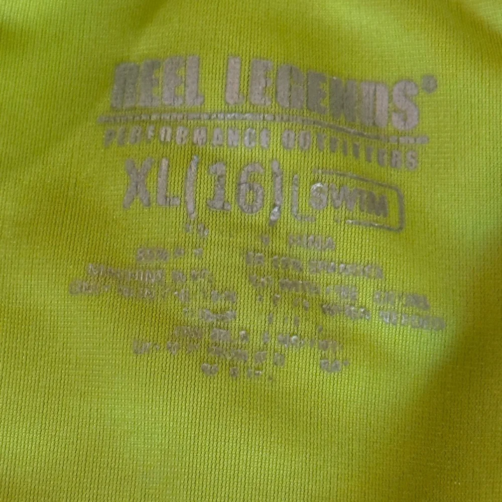 Reef Legends Boys XL 16 Rash Guard Lime Green Wave Sun Shirt UPF 50+ Performance - Picture 4 of 11